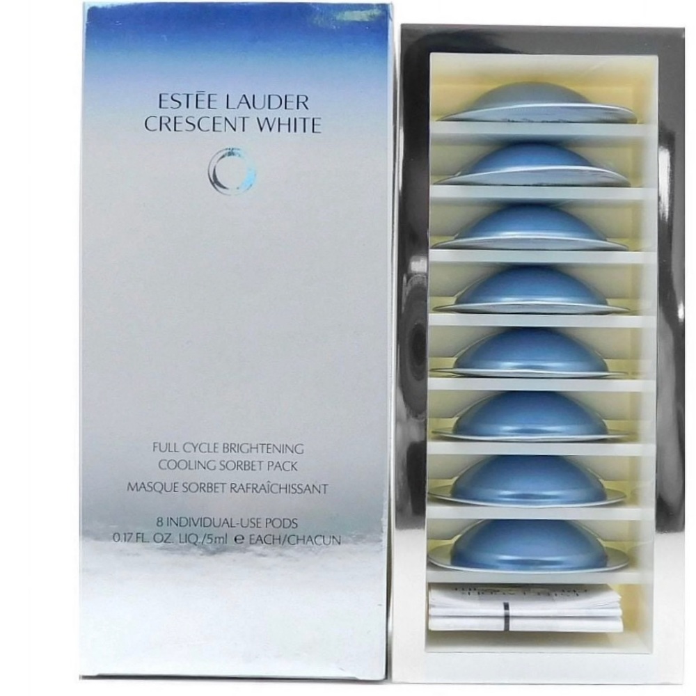 Estee Lauder Crescent White Full Cycle Brightening Cooling Sorbet Pack - 8 QUICK